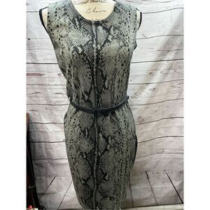 Calvin Klein Medium snake skin patterned sweater dress -‎ 2182
